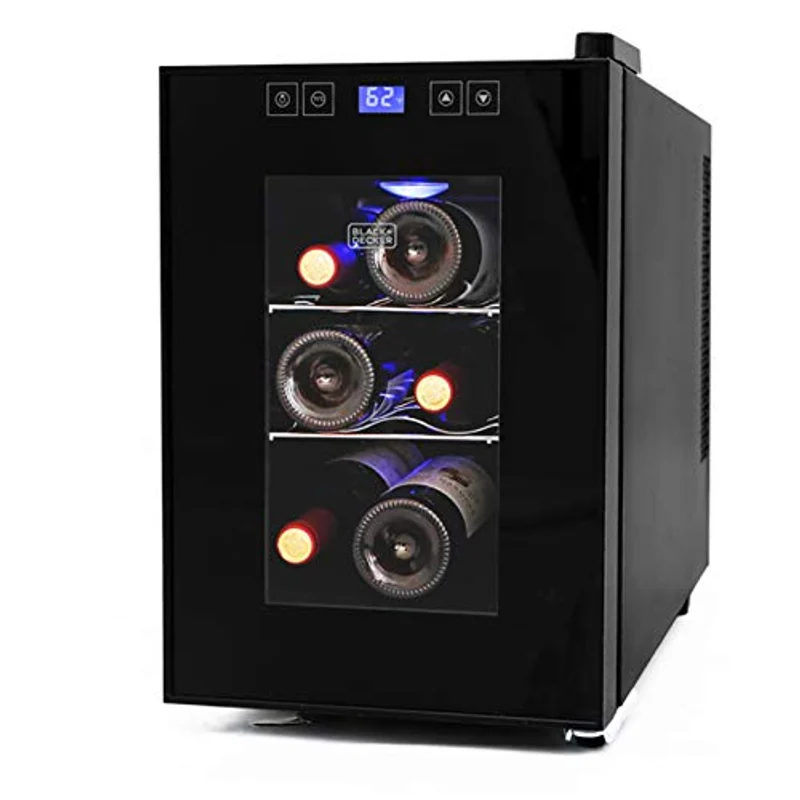 BLACK+DECKER BD60016 6-bottle thermoelectric wine cellar in black