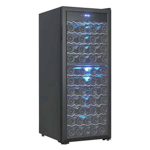 GarveeHome 80 Bottle compressor wine cooler refrigerator with digital display